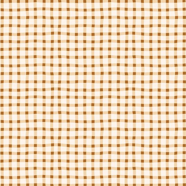 Wobbly Gingham in Copper Tan