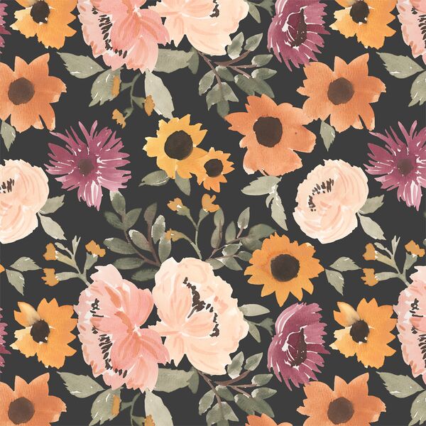 Fall Floral in Midnight Autumn
