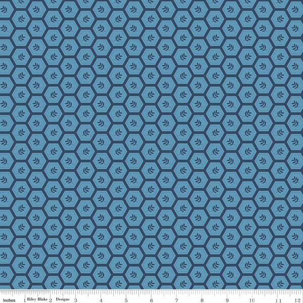 Hexies in Blue