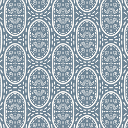 Spring Medallion in Tile Blue