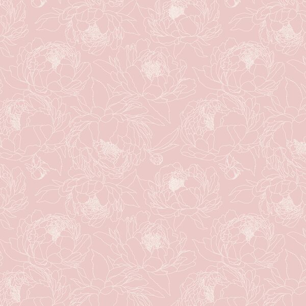 Sketched Garden in Blush