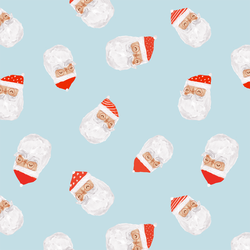 Santa in Snowy Blue