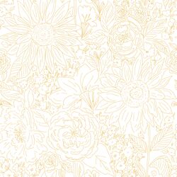 Paperie in Golden Petal on White