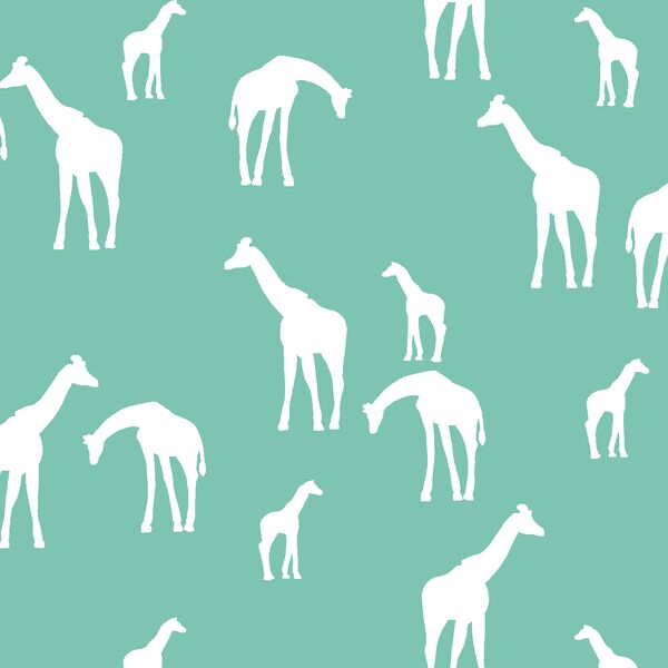 Giraffe Silhouette in Succulent