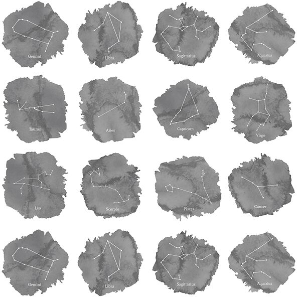 5 Inch Zodiacs in Charcoal