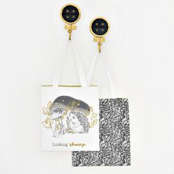 Looking Sharp Tote Panel in Onyx and Gold