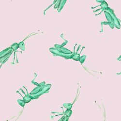 Large Grasshopper in Rose