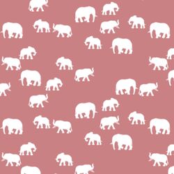 Elephant Silhouette in Berry