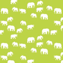 Elephant Silhouette in Lime