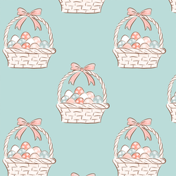 Easter Basket in Aqua Blue