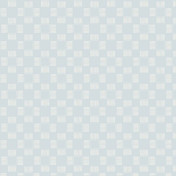 Woven Basket Checks in Pastel Blue