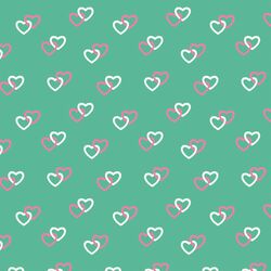Heart Rings in Jade Green
