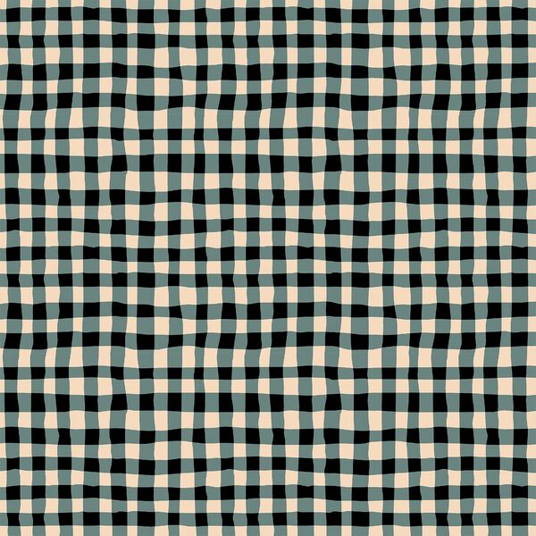 Organic Gingham in Teal