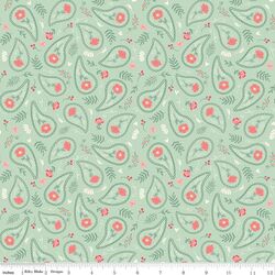 Floral Swirls in Sage