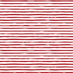 Small Watercolor Stripes in Holly Red