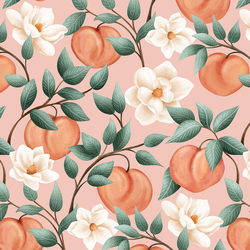 Peach Blooms in Camelia