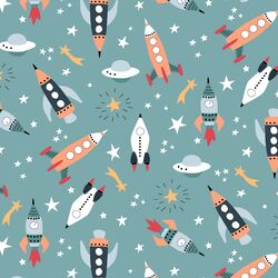 Rockets in Aurora Teal