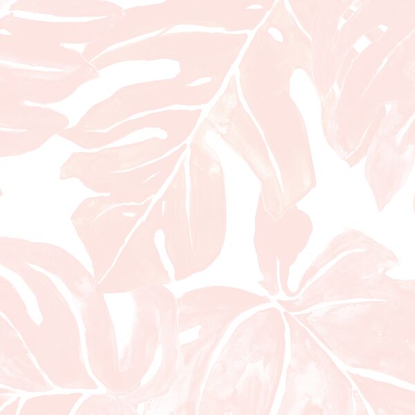 Large Leafy Monstera in Shell Pink
