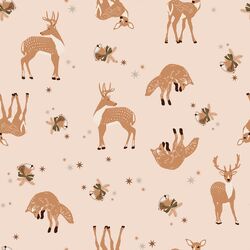 Deer and Fox in Pink