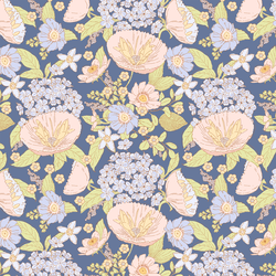 June Florals in Azurite