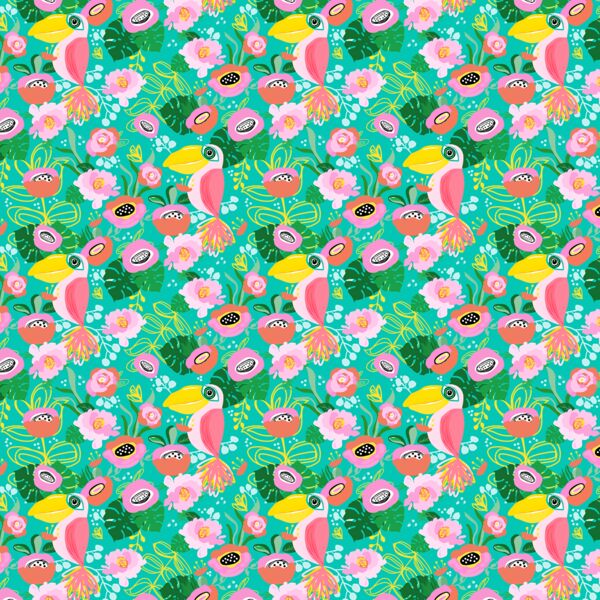 Small Calypso Toucans in Aqua