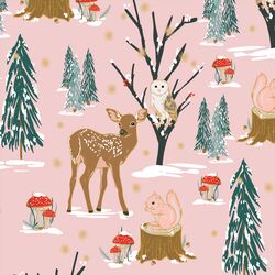 A Winter Woodland in Fresh Pink
