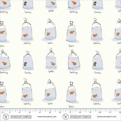 Goldfishes in Bags in White