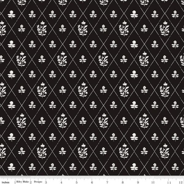 Criss Cross Floral in Black