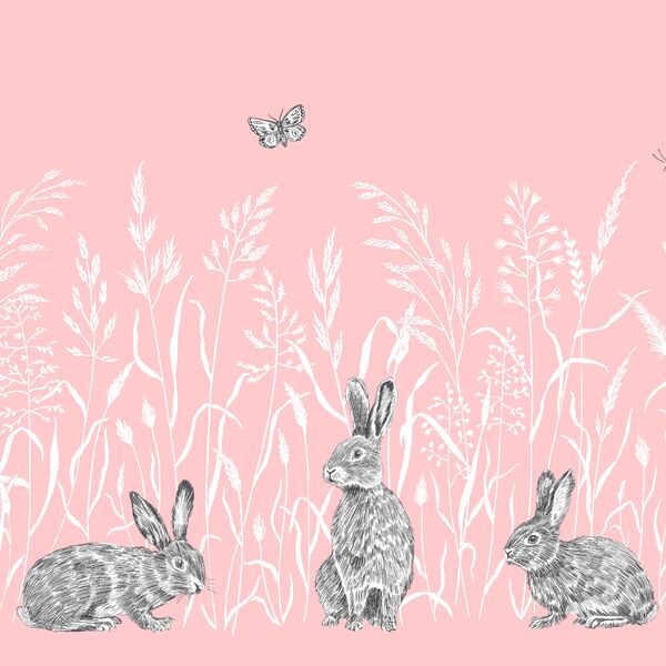 Hoppy Trails Double Border in Rosebud