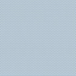 Small Winter Dot in White on Cashmere Blue
