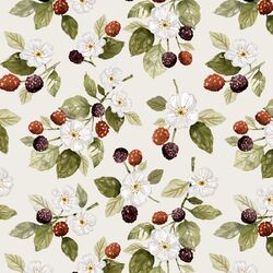 Raspberry Garden in Off White