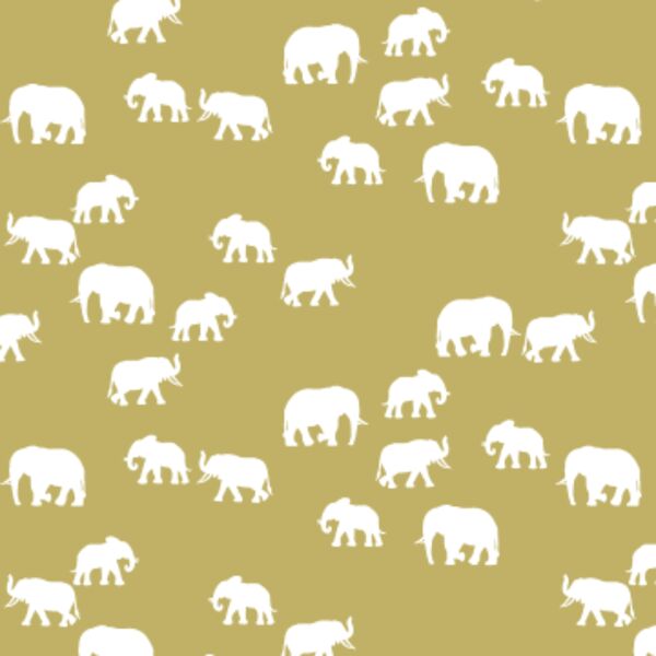 Elephant Silhouette in Brass