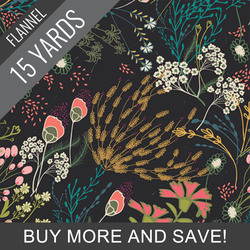 Meadow Flannel in Umbra - 15 Yard Bolt