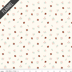 Meadow Moments Ladybugs Flannel in Cream