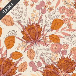 Seasonal Bouquet Flannel in Plum