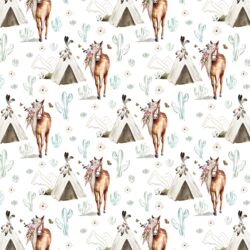Small Floral Horse in Free Spirit