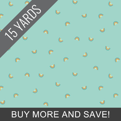 Always Look For Rainbows in Refreshing Teal - 15 Yard Bolt