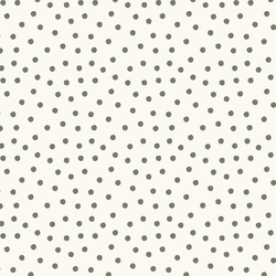 Tossed Polka Dot in Meadow Green on Cream