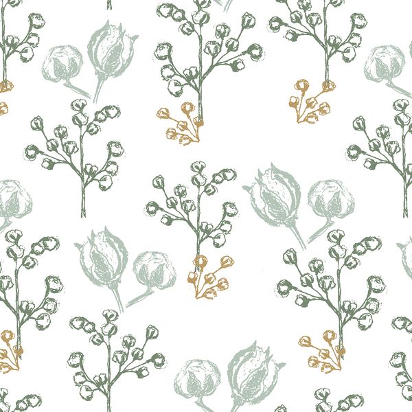 Large Woodland Botanicals in Pine Forest