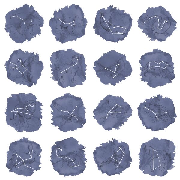 5 Inch Constellations in Indigo