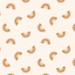 Tossed Retro Rainbows in Rose Gold
