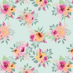Bold Bouquets in Light Aqua