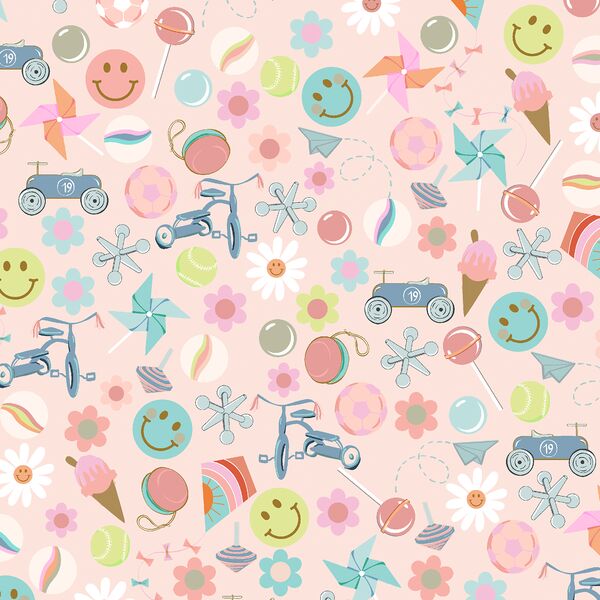 Retro Toys in Blush Pink
