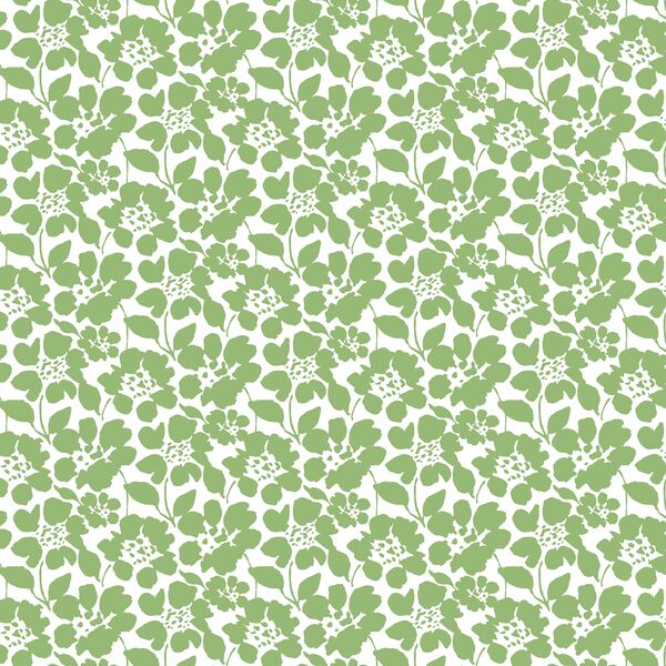 Roundabout Floral in Leaf Green
