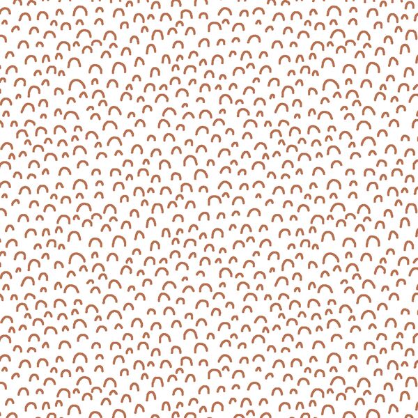 Doodle in Terracotta on White