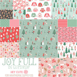 Joy Full Fat Quarter Bundle in Gumdrop