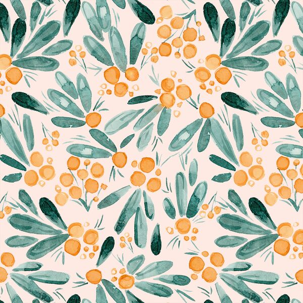 Winter Berries in Light Peach