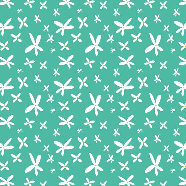 Monster Flowers in Aqua