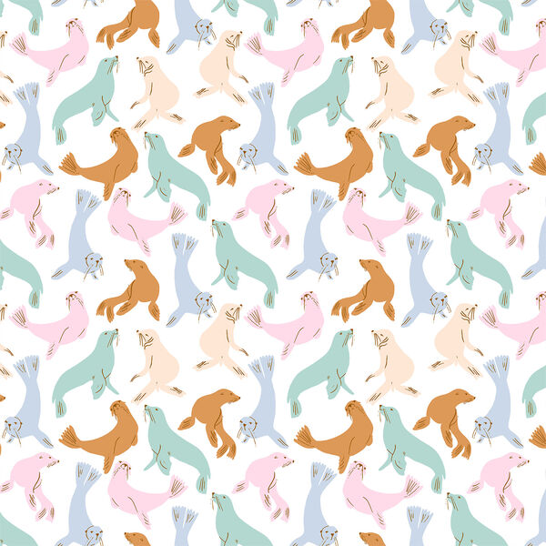 Little Sea Lions in Pastel