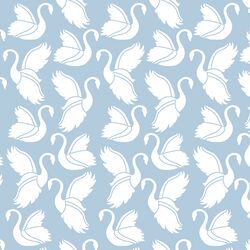 Swan Silhouette in Sky